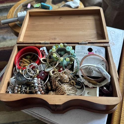 Estate Vintage Costume Jewelry Lot Bracelets Watches Necklaces Earrings Ring