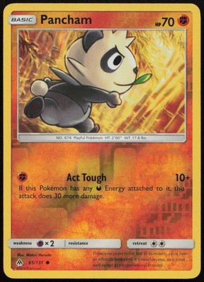 Pancham 65/131 NM Forbidden Light Common Reverse Holo Pokemon