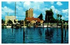 Postcard BOAT SCENE Sarasota Florida FL o/19 AR1314