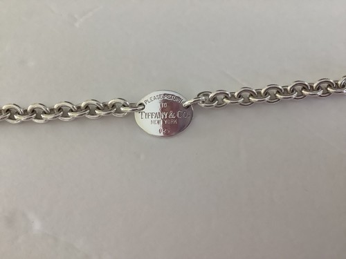 Authentic Tiffany & Co. Sterling Silver Return to Tiffany Oval Tag Link Bracelet