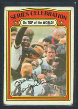 Manny Sanguillen 1972 Topps Signed World Series Celebration Pirates Auto #230
