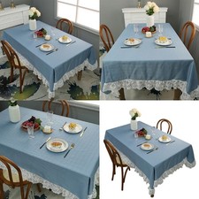 Decorationative Art Tablecloth Sturdy Polyester Fabric Home Dining Decoration