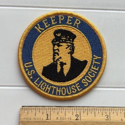 US Lighthouse Society Keeper Keepers Round Embroidered Souvenir Patch Badge