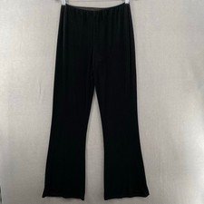 Leos Dancewear Wide Leg Velvet Pants Womens LA Black Pull On 71431 Stretch