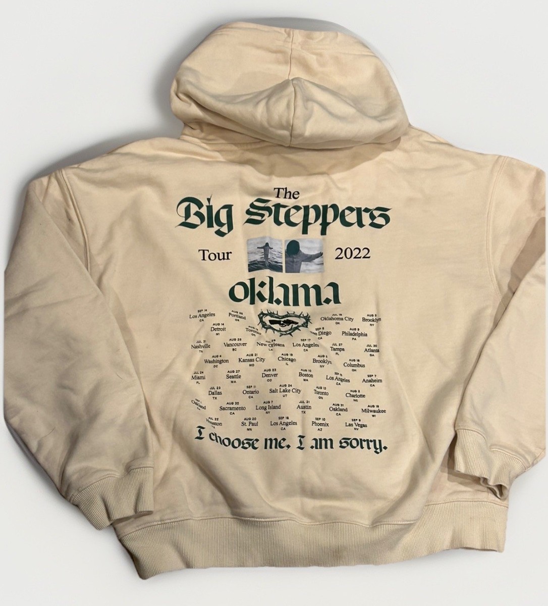 Kendrick Lamar The Big Steppers Tour 2022 Hoodie L Cream Concert