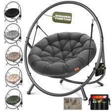 KESSER® Hängesessel mit Gestell Kissen Hängeschaukel Hängestuhl 150kg Hängekorb