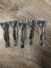 5 Dorco Pace 6 Blade HANDLES With 5 Cartridges-NEW