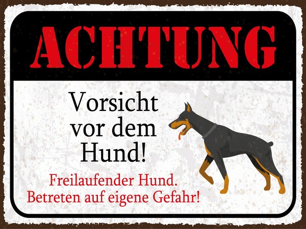 Holzschild 30X40 Cm Achtung Vorsicht Vor Dem Hund Deko Schild Deko Geschenk Sch-image