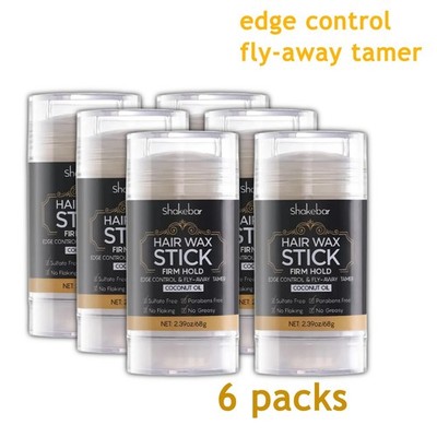 shakebar hair wax stick 2.39oz/68g-firm hold_edge control ( pack of 6 )