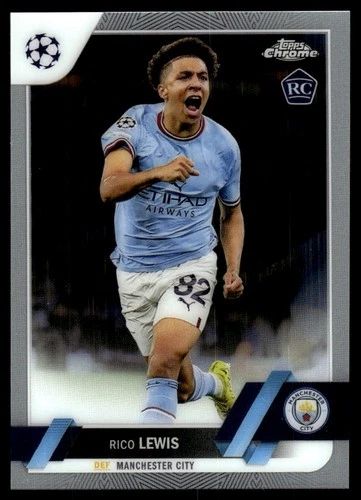 Rico Lewis 2022-23 Topps Chrome UEFA Club Competitions #163 Manchester City