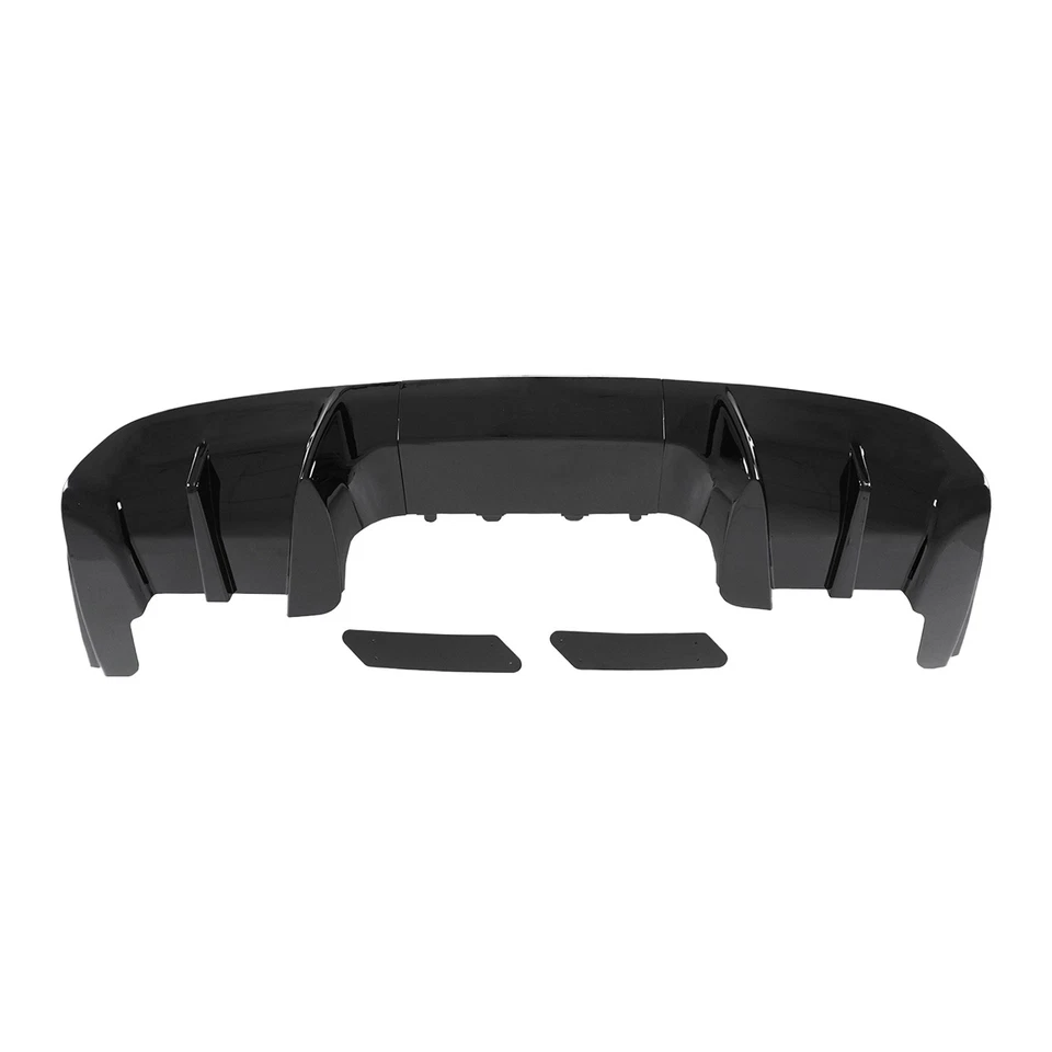 For Chevrolet Corvette C5 1997-2004 Glossy Black Shark Fin Rear Bumper Diffuser - Image 2 of 4