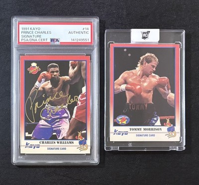 1991 Kayo Charles Williams Signature Card PSA Auto & Tommy Morrison red RC RARE