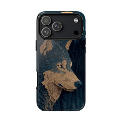 Phone Ink - iPhone | Galaxy | Pixel Case - Midnight Wolf Pine Forest