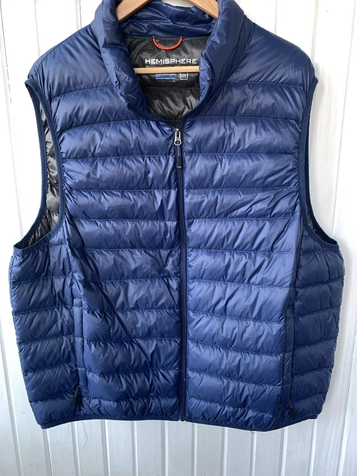 Hemisphere Packable Duck Down Filled Vest Men’s Size XXL Navy Zipper Lightweight