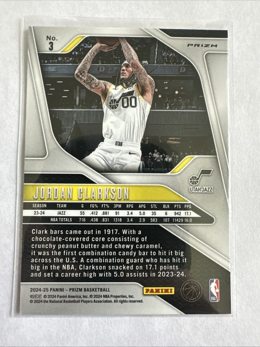 ジョーダン・クラークソン 8枚限定　PRIZM GREENCHOICE PSA9 2024-25 Panini Prizm #3 Jordan Clarkson Green Prizm | eBay