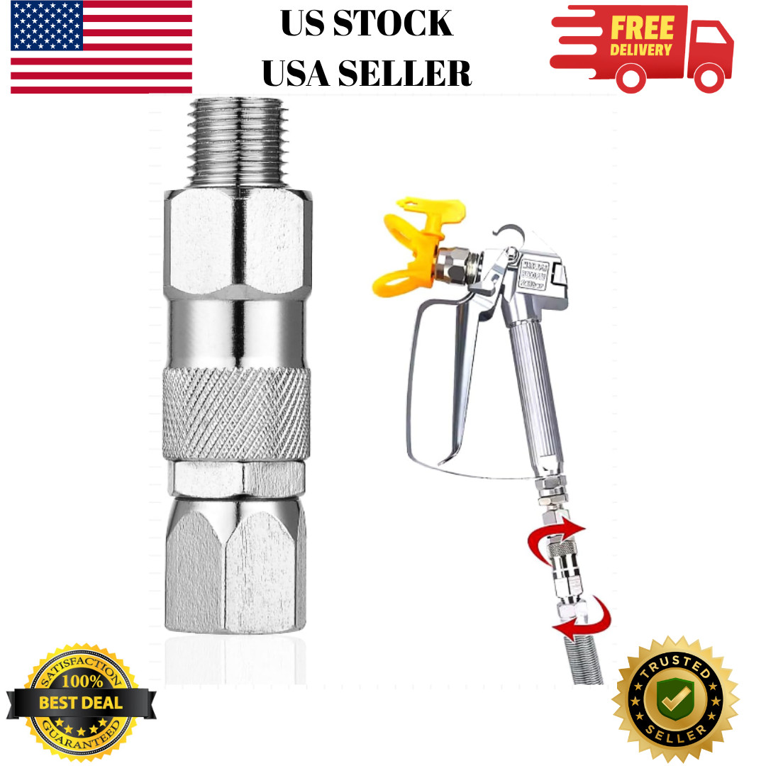 Airless Spray Swivel Connector Stainless Steel 1/4 Inch 360 