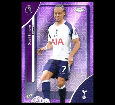 2025-26 TOPPS CHROME PREMIER LEAGUE Xavi Simons /7 Tottenham Spurs