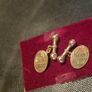 Antique Rose Gold Cufflinks 1925