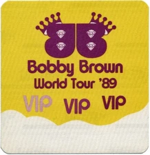 Bobby Brown 1989 Don't Be Cruel concert tour Backstage Pass