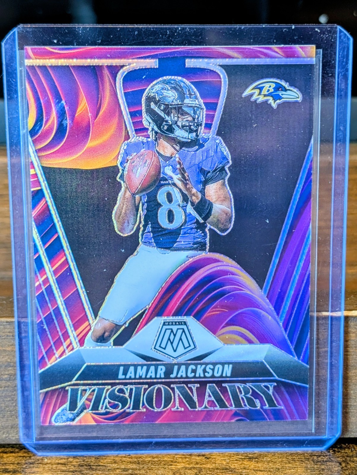 Lamar Jackson 2025 Panini Mosaic - VISIONARY - Baltimore Ravens CASE HIT
