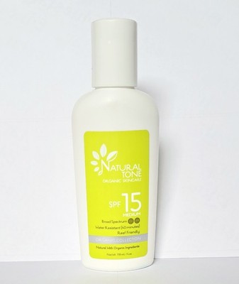 Natural Tone Organic Skincare SPF15 Medium Broad Spectrum 118ml Exp. 01/2027 Neu