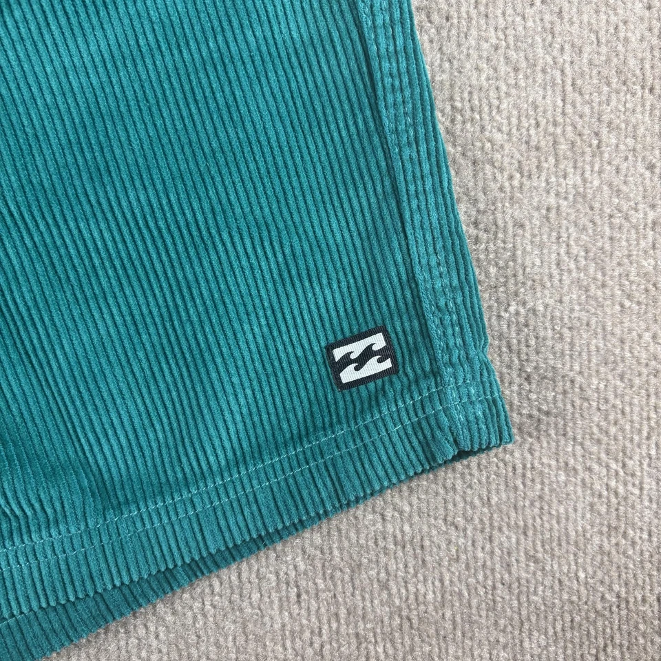 Pantalones Cortos Billabong Mike EW Para Hombres XL Verde Azulado Pana Cordón Informal Algodón Nuevos Foto 2 de 4
