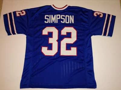 UNSIGNED CUSTOM Stitched Sewn #32 Blue Jersey - M to 3XL - Image 1 of 2