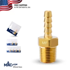 MAACFLOW Brass Barb Hose Fitting 1/8" Hose ID Barb x 1/8" Male NPT Adaptor