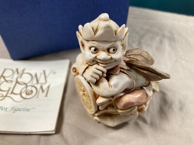 Harmony Kingdom Bon Chance Tooth Fairy Trinket Box 1996 Figurine England Vintage