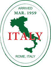 Italy Oval Car Bumper Sticker Decal