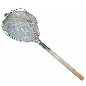 Winco Round Single Mesh Strainer, Stainless Steel | 1 Each