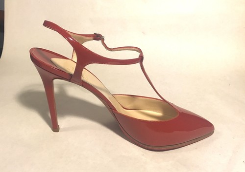Pristine Red Patent Louboutin Sling Backs EU 39.5 - Picture 4 of 7