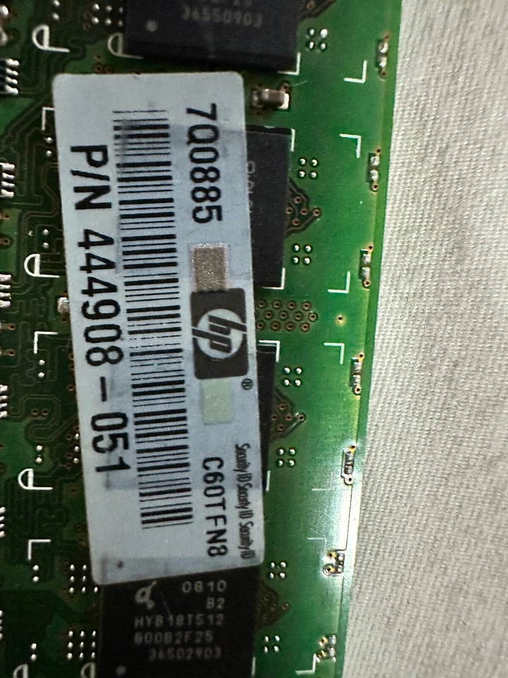 2GB 2x1GB PC2-6400E QIMONDA DDR2-800 HYS72T128020EU-2.5-B2 ECC RAM HP 444908-051 - Image 3 of 4