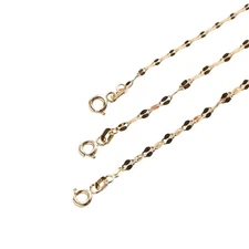 14K Gold Glitter Chain Anklet, Sequin Sparkle Chain Anklet, Mirror Faceted