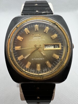 Vintage Camy Geneve Starjet Superautomatic Swiss Made Wrist Watch