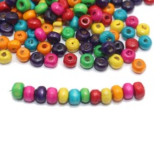 1000 Mixed Color 5mm Round Wood Beads Wooden Spacer Beads Jewelry Making