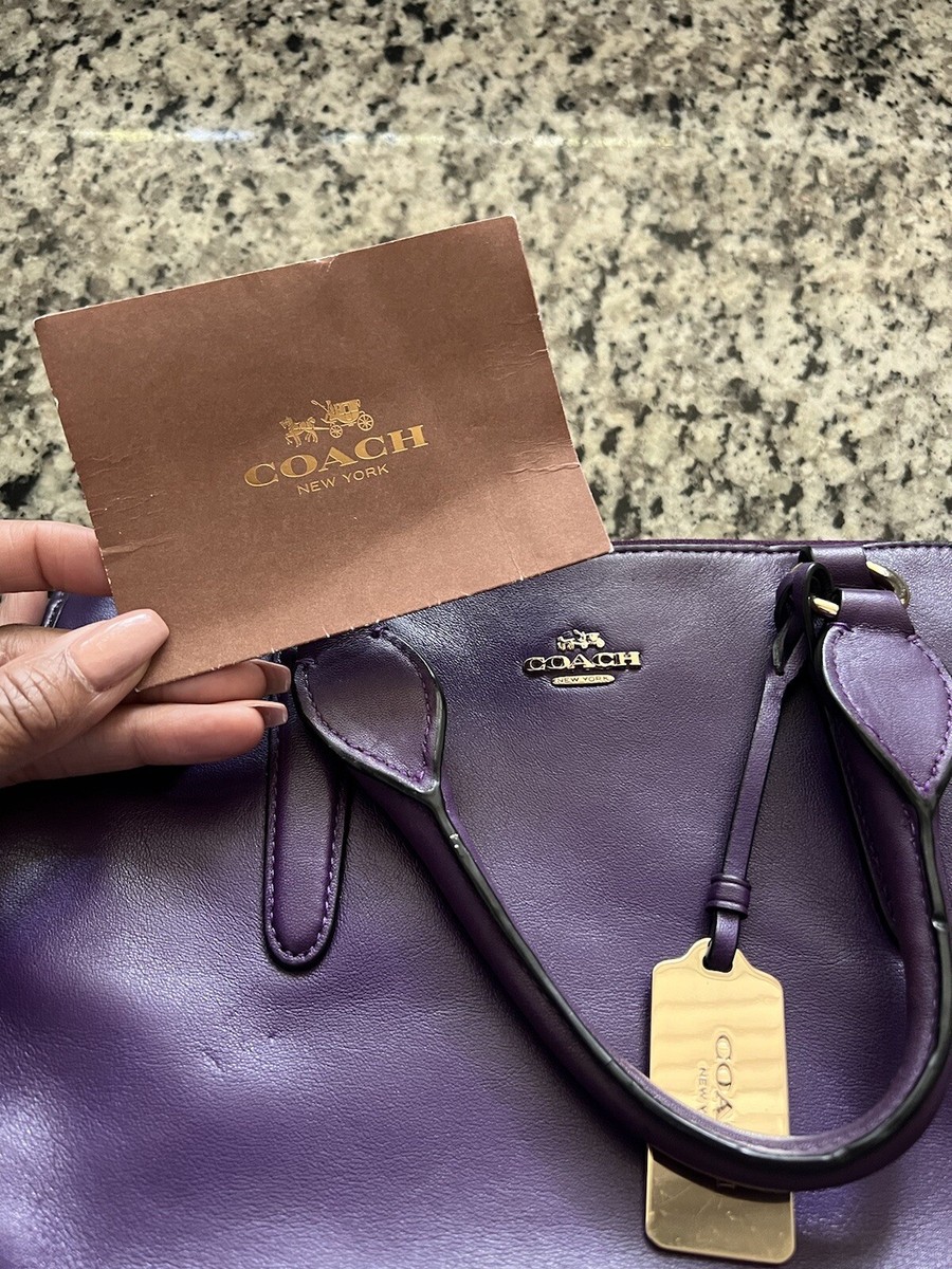 Coach Crosby Carryall In Smooth Leather - Purple | eBay