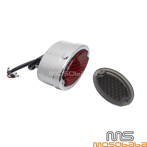 LED Cat Eye Tail Brake Light License Plate Light For Harley Dyna Chopper Bobber - Picture 8 of 8