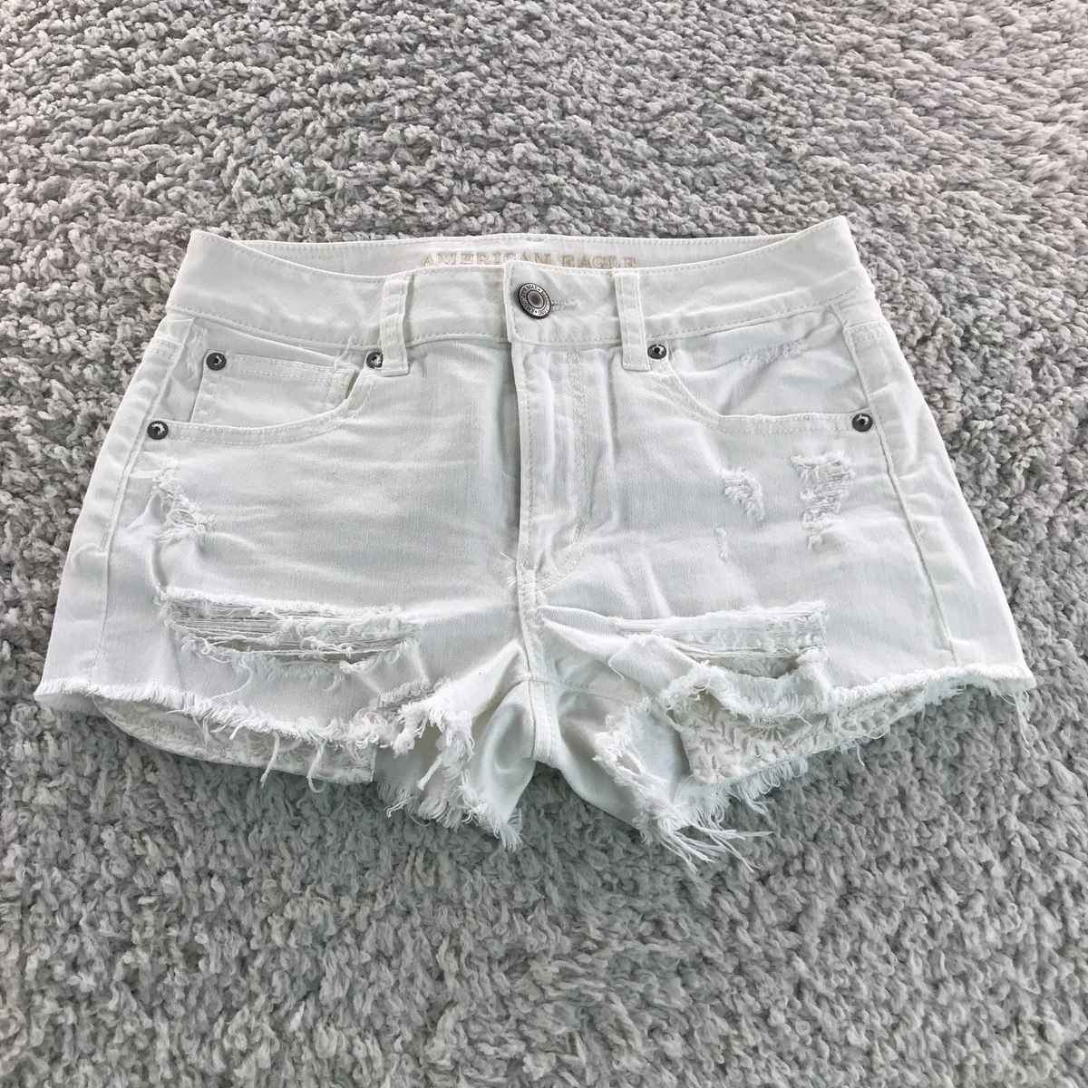 American eagle hotsell white shorts
