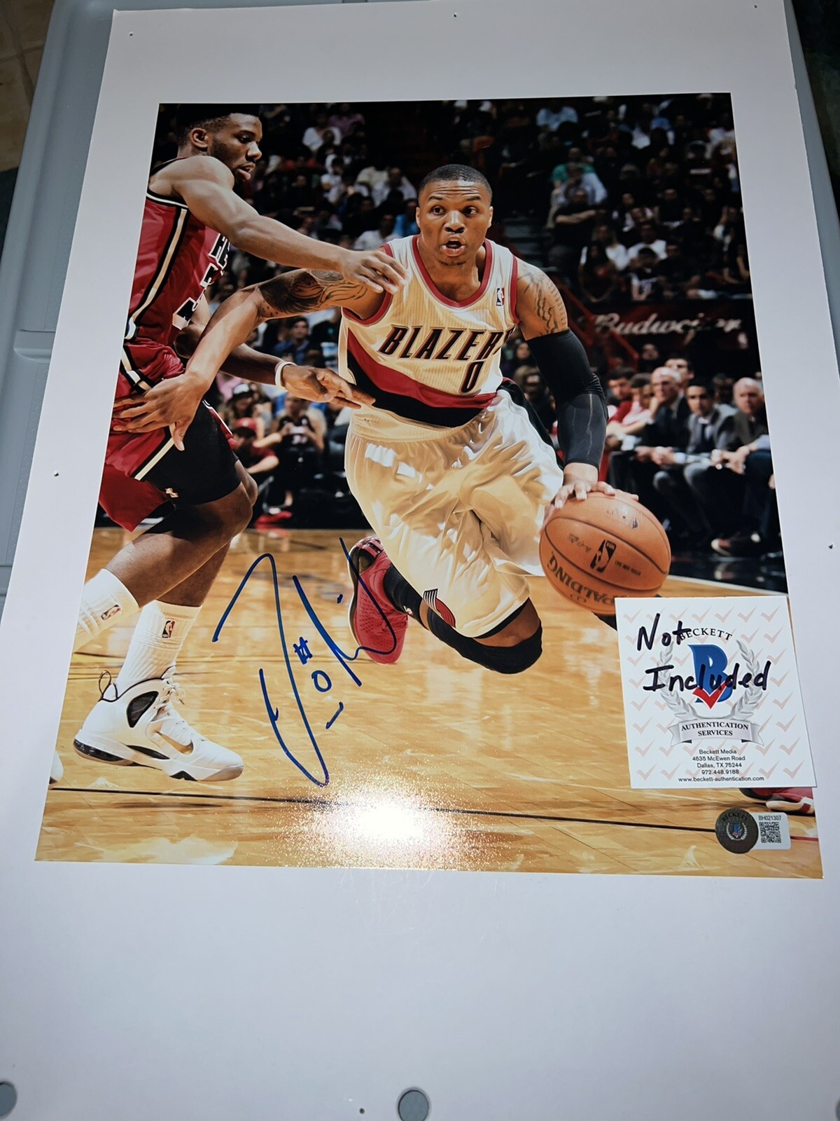 Damian Lillard Autographed Signed 11x14 Photo Portland Trailblazers Superstar Beckett 