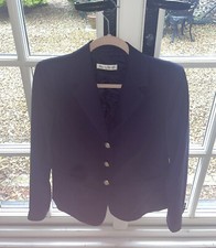 Artigiano Ladies Navy Blue Wool Blazer Jacket Gold Buttons