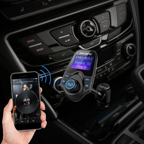Bluetooth Car Kit FM Transmitter Wireless Radio Adapter USB Charger for Phone US - Picture 5 of 10