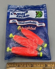 3 Pack of Comal Tackle Weighted 2 Inch Snap on Orange Floats Made in the USA