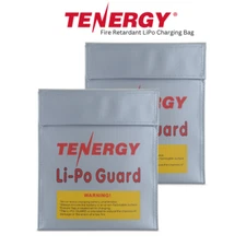 2 x Tenergy Fire Retardant Lipo Battery Bag for Charging and Storage,  7x9inches