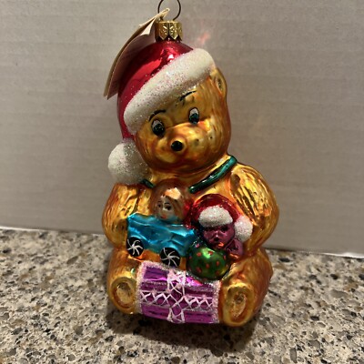 Radko Golden Rood Vintage Christopher Radko Large Golden Teddy Bear Retired | eBay