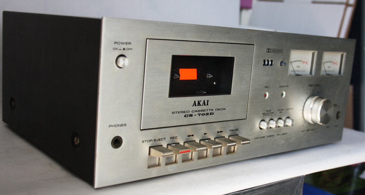 VINTAGE 70'S AKAI CS-702D STEREO CASSETTE TAPE DECK RS-M226 JAPAN