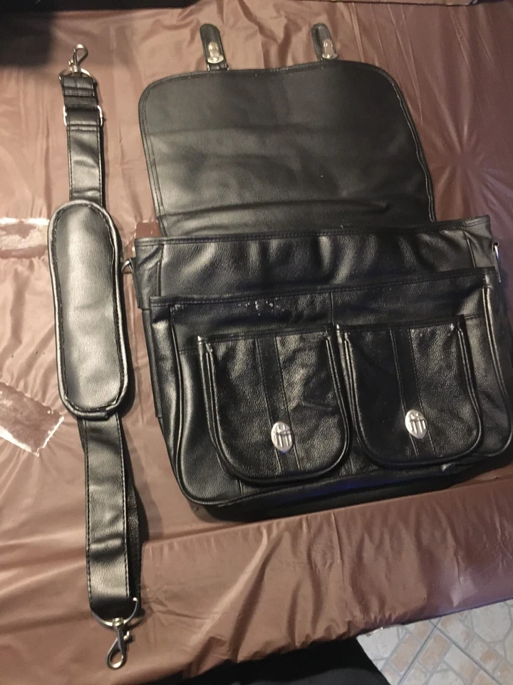 Bolso Maletín Embassy Cuero Negro con Correa Nuevo con Etiquetas Foto 4 de 4