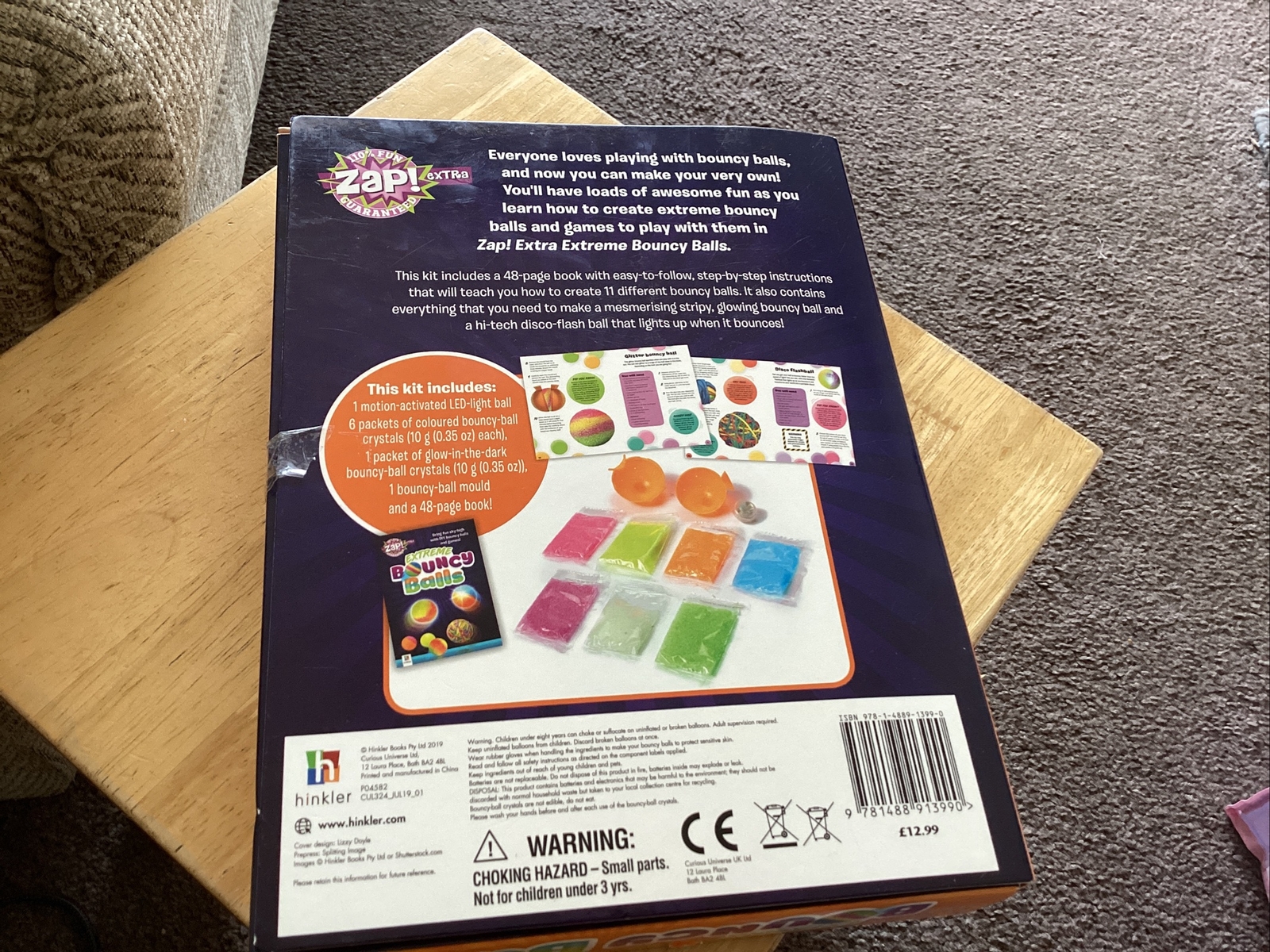 Zap Extra Extreme Bouncy Balls Pamphlet Art With 11 Design Game Family