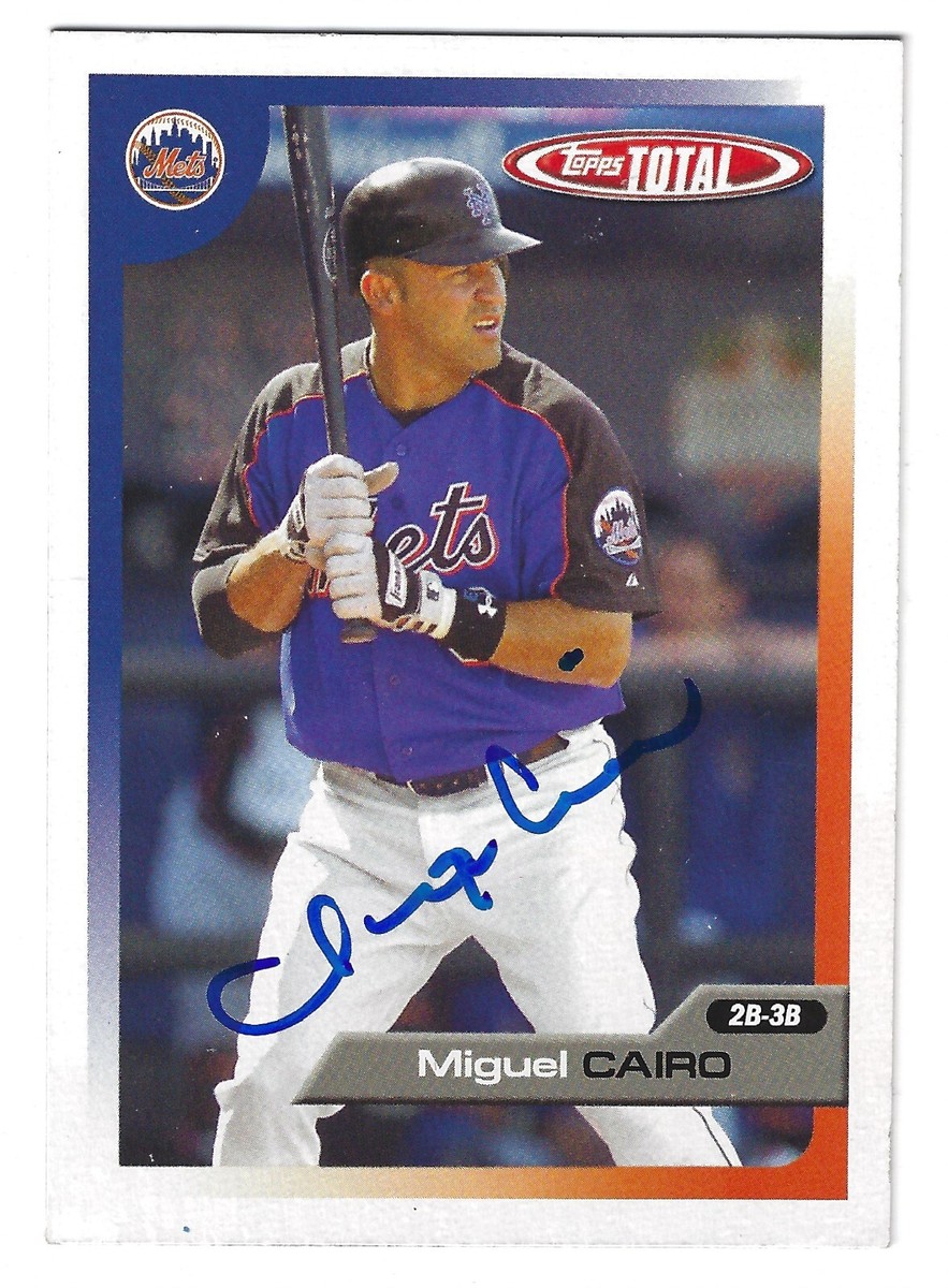 MIGUEL CAIRO NEW YORK METS SIGNED CARD WHITE SOX CARDINALS