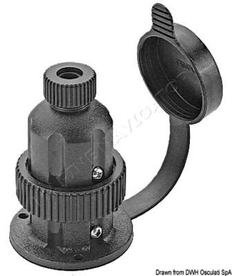 Osculati Polycarbonate Watertight 49mm 5A Plug with Brass Contacts / 4 Poles